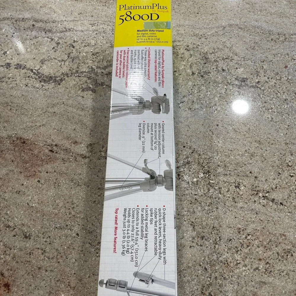 Sunpak Platinum Plus‎ 5800D Medium Weight Tripod
